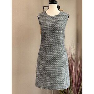 Adam Lippes Black & White Tweed Sleeveless Lined Sheath Dress Size 4 EUC ($330)